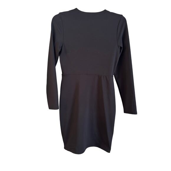 Express Body Contour Crew Neck Ruched Bodice Long Sleeve Mini Dress Medium NWOT - Picture 6 of 6